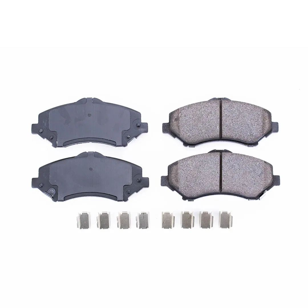 17-1273 – POWERSTOP Brake Pad, FMSI Number D1273 Ceramic Brake Pads Set Of 4 With Premium Stainless Steel Hardware
